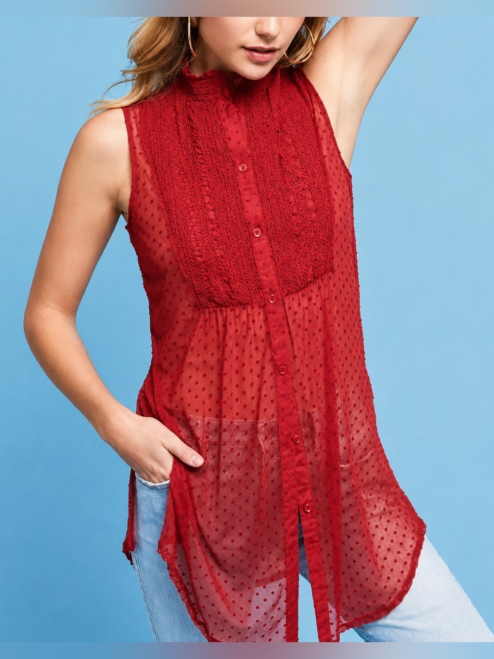 Anthropology Vanessa Virginia mesh bib top, medium